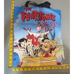 Flintstones Reusable Tote Bag Shopping Gift Grocery Travel Double Handles TV New